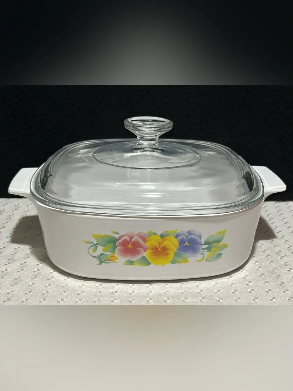 Corning Ware Summer Blush Pansy A2B 2L Casserole With Lid-Made In USA
